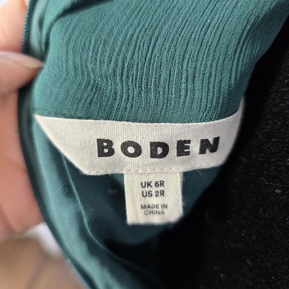 Boden Trim Detail Maxi Dress Deep Forest Green US 2 Womens Spring Photos Boho - Picture 8 of 12